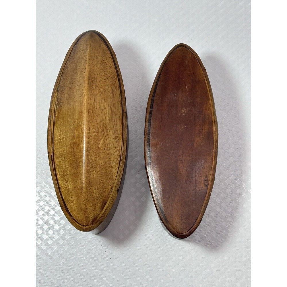 Thai AKHA Hill Tribe Bamboo Mulberry Wood Oval Tobacco‎ Box 4.5” - Picture 6 of 12
